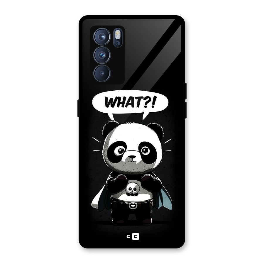 Panda What Confused Glass Back Case for Oppo Reno6 Pro 5G