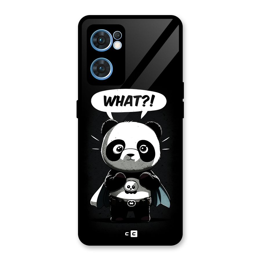 Panda What Confused Glass Back Case for Oppo Reno7 5G