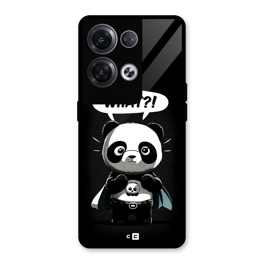 Panda What Confused Glass Back Case for Oppo Reno8 Pro 5G