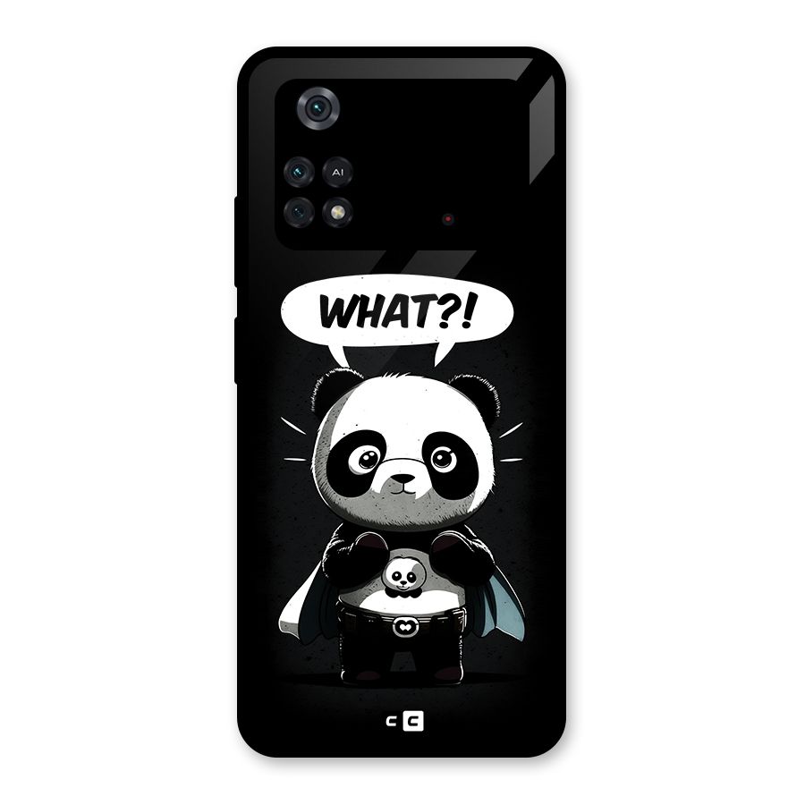 Panda What Confused Glass Back Case for Poco M4 Pro 4G