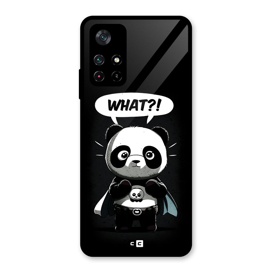 Panda What Confused Glass Back Case for Poco M4 Pro 5G