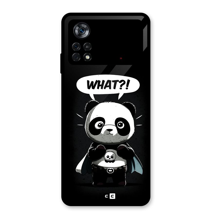Panda What Confused Glass Back Case for Poco X4 Pro 5G