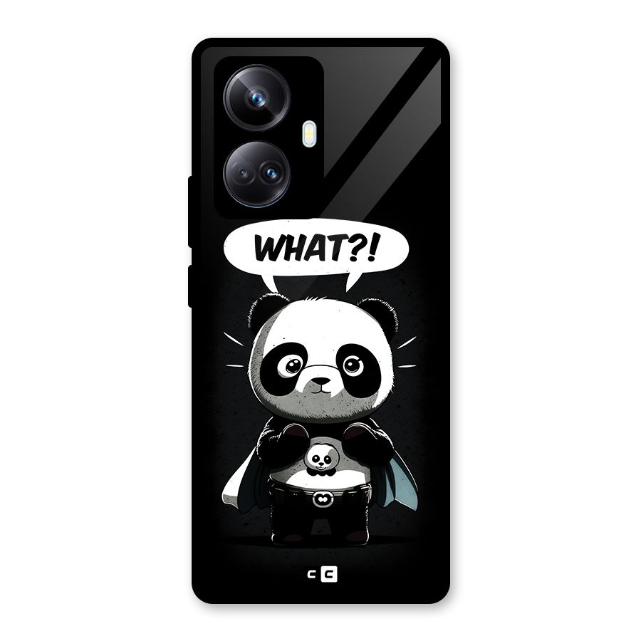 Panda What Confused Glass Back Case for Realme 10 Pro Plus