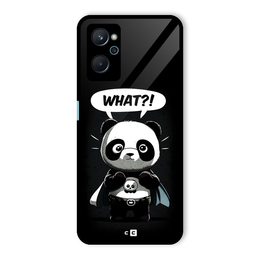 Panda What Confused Glass Back Case for Realme 9i