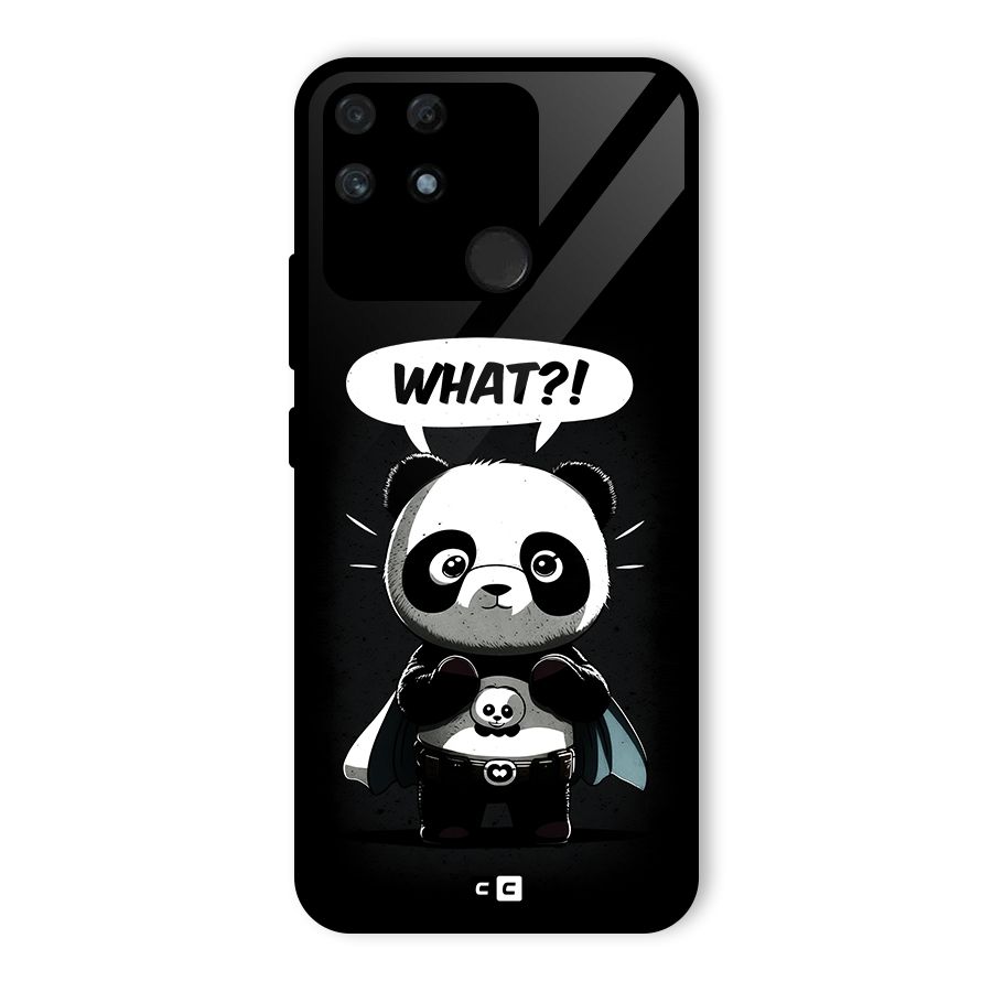 Panda What Confused Glass Back Case for Realme Narzo 50A