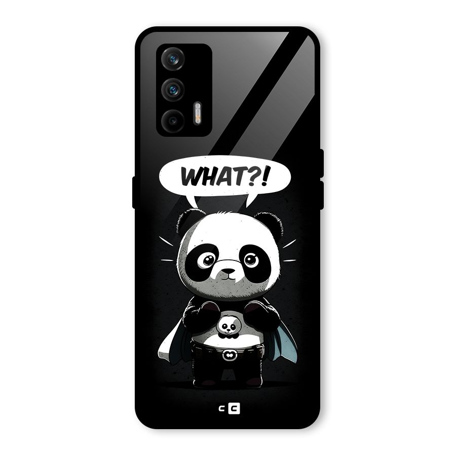 Panda What Confused Glass Back Case for Realme X7 Max