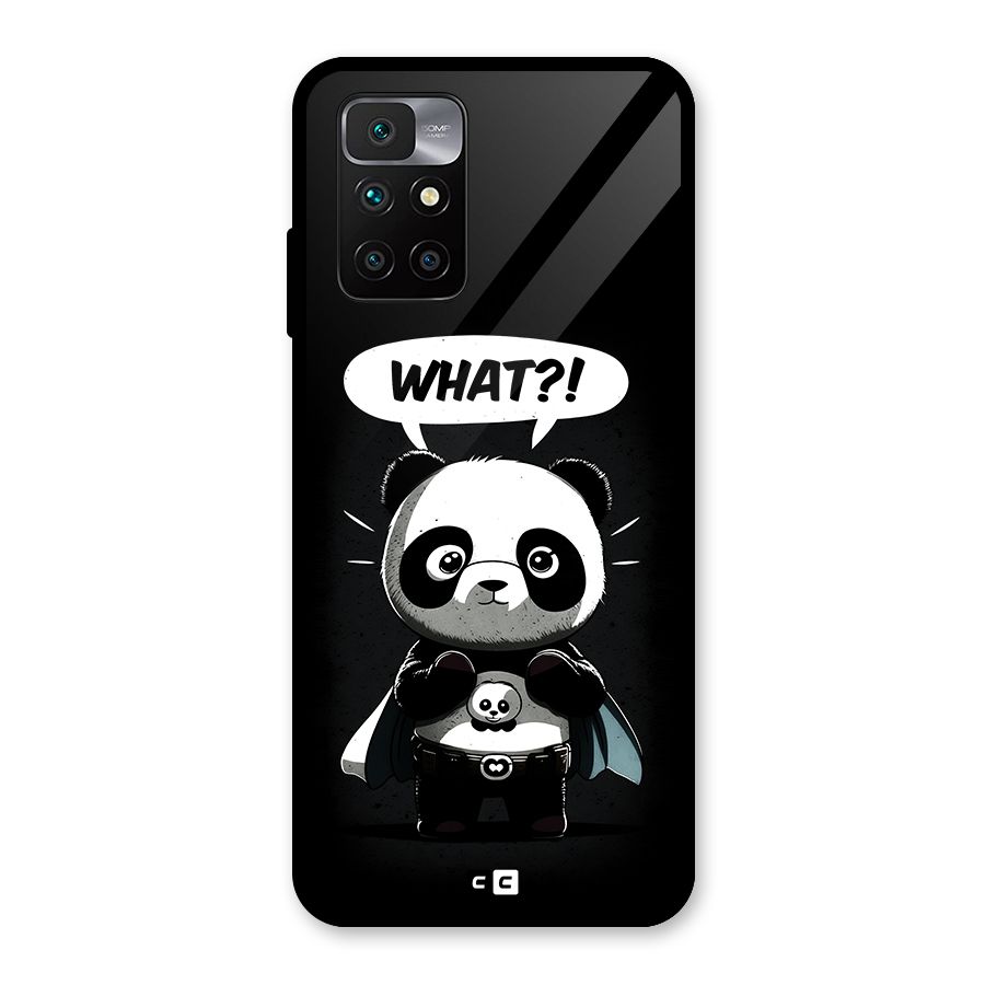 Panda What Confused Glass Back Case for Redmi 10 Prime
