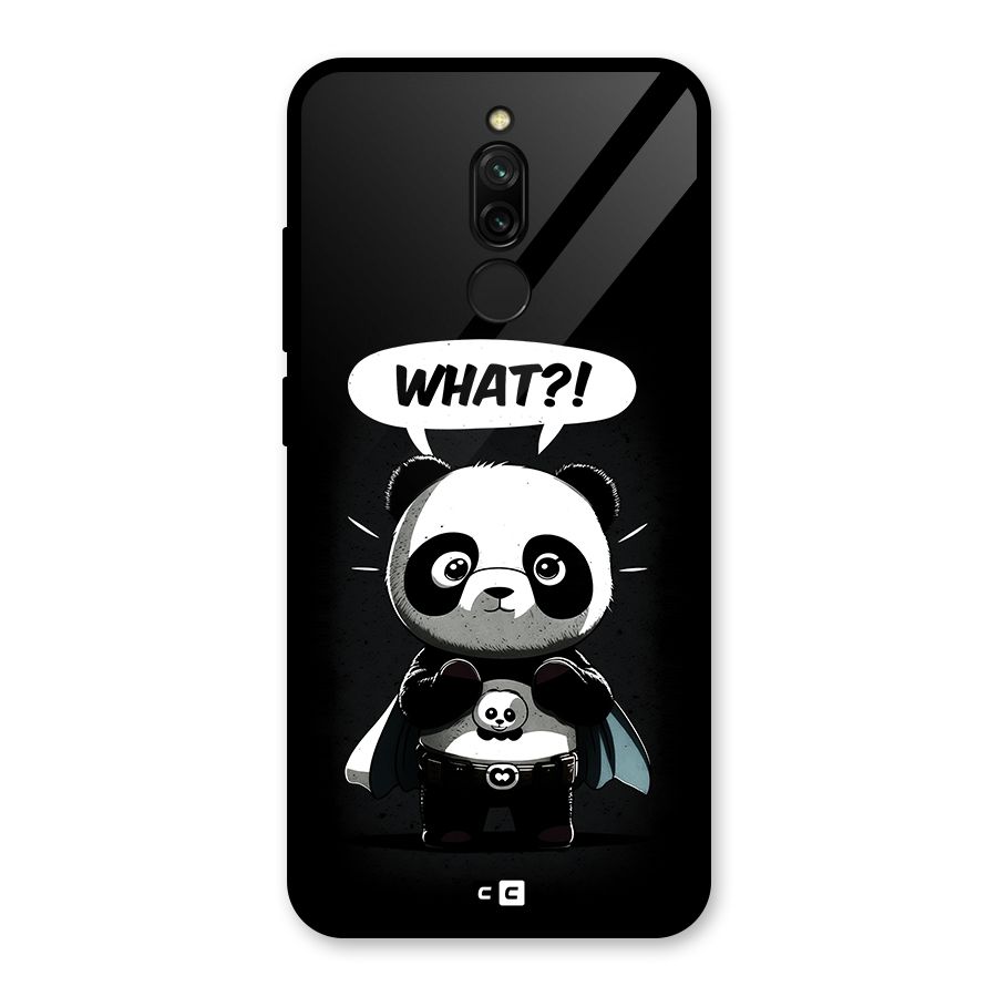 Panda What Confused Glass Back Case for Redmi 8