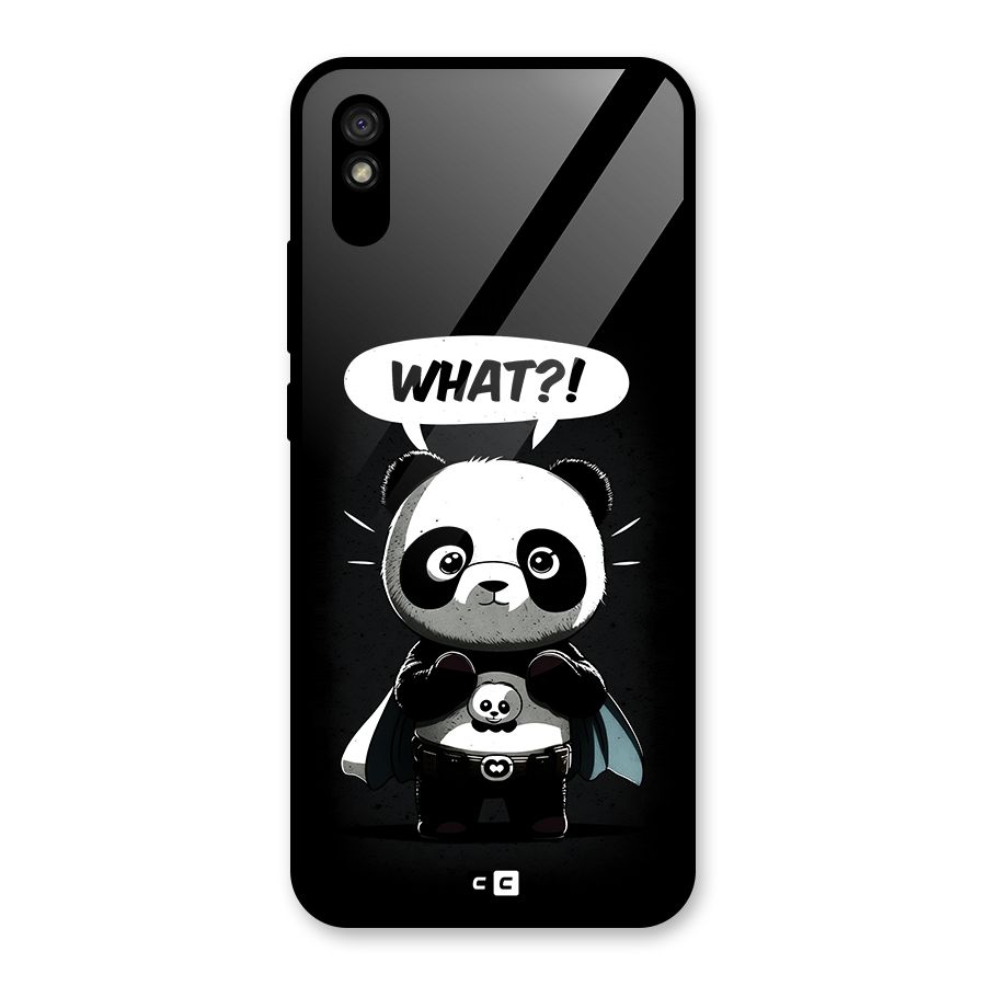 Panda What Confused Glass Back Case for Redmi 9A