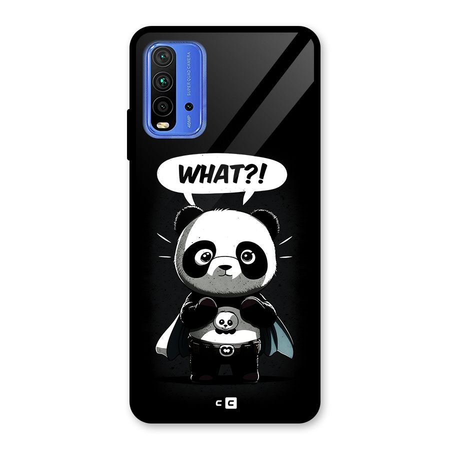 Panda What Confused Glass Back Case for Redmi 9 Power