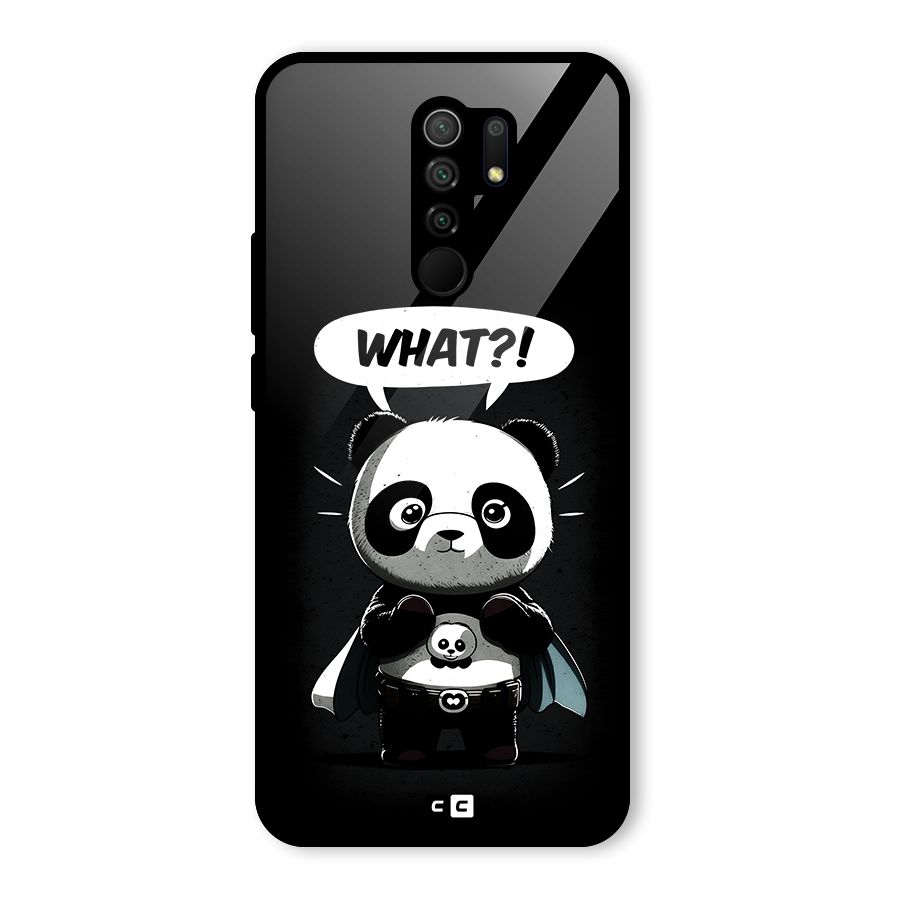Panda What Confused Glass Back Case for Redmi 9 Prime