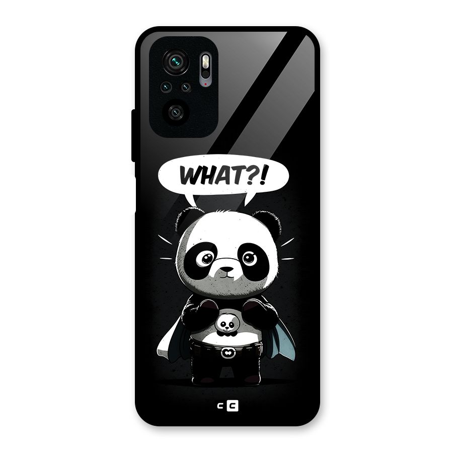 Panda What Confused Glass Back Case for Redmi Note 10S