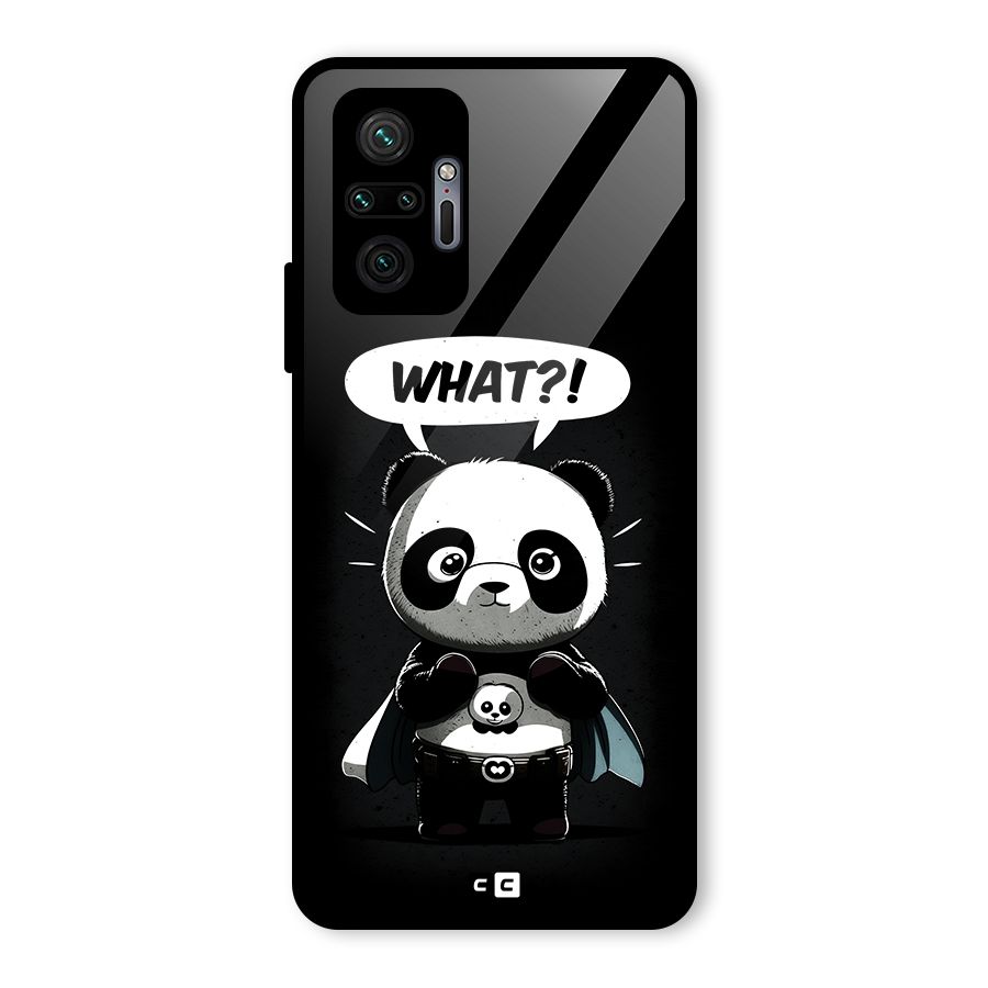 Panda What Confused Glass Back Case for Redmi Note 10 Pro
