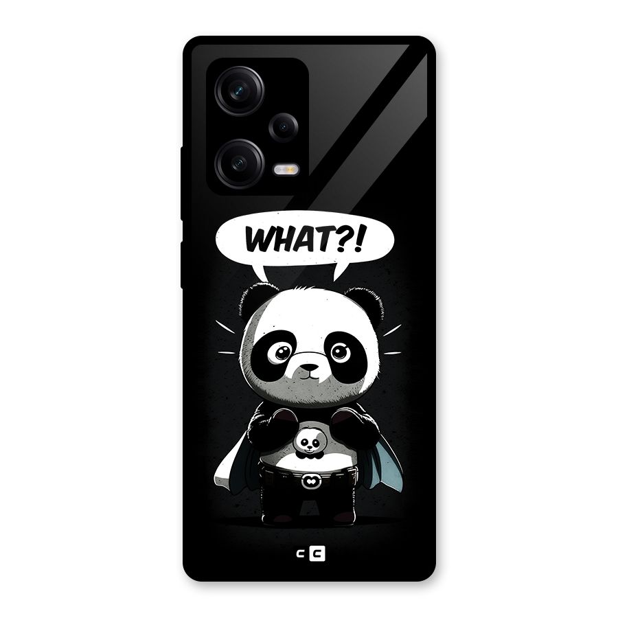 Panda What Confused Glass Back Case for Redmi Note 12 Pro