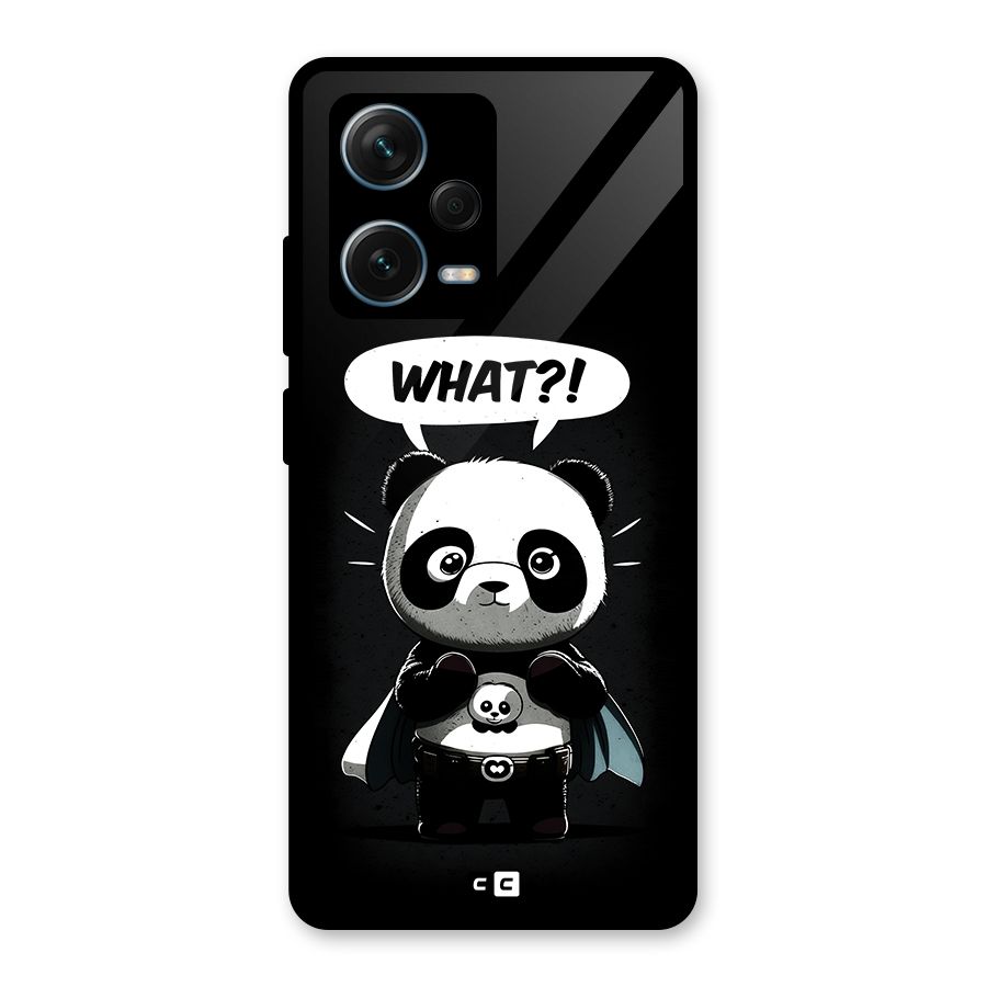 Panda What Confused Glass Back Case for Redmi Note 12 Pro Plus 5G