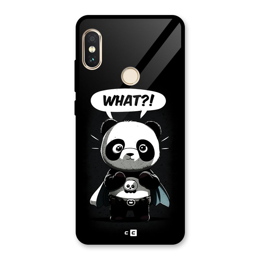 Panda What Confused Glass Back Case for Redmi Note 5 Pro