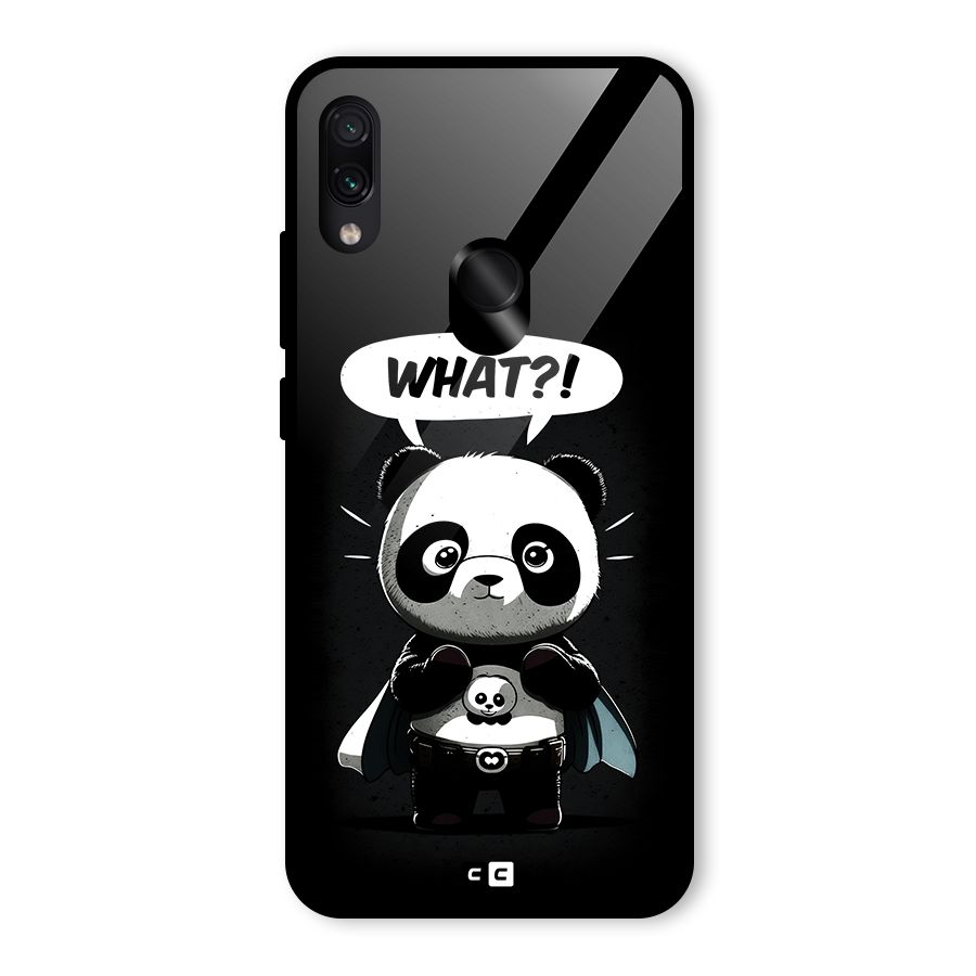 Panda What Confused Glass Back Case for Redmi Note 7 Pro