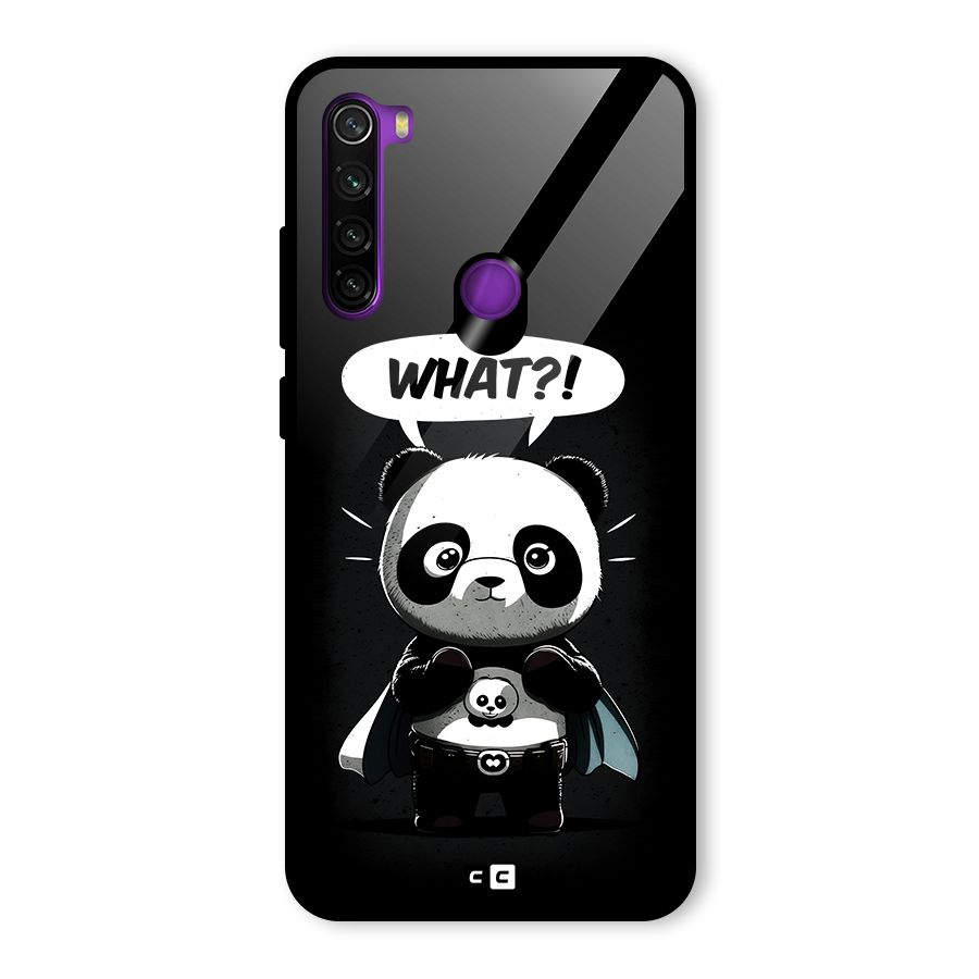 Panda What Confused Glass Back Case for Redmi Note 8