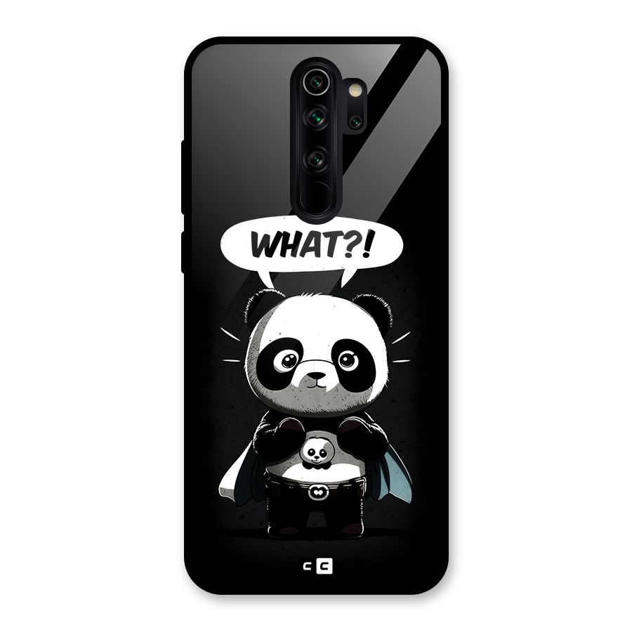 Panda What Confused Glass Back Case for Redmi Note 8 Pro