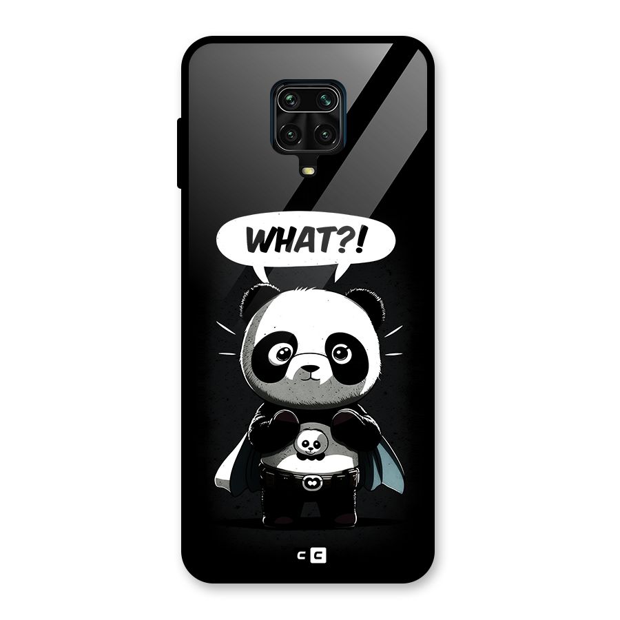 Panda What Confused Glass Back Case for Redmi Note 9 Pro