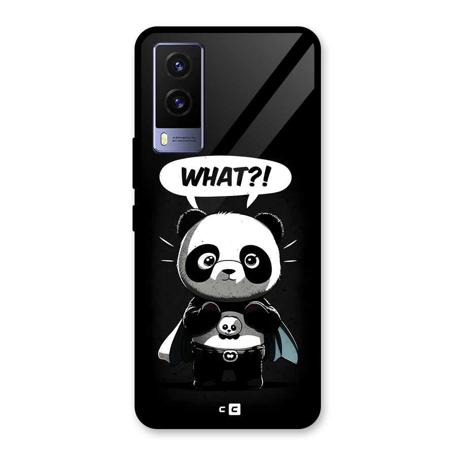 Panda What Confused Glass Back Case for Vivo V21e 5G