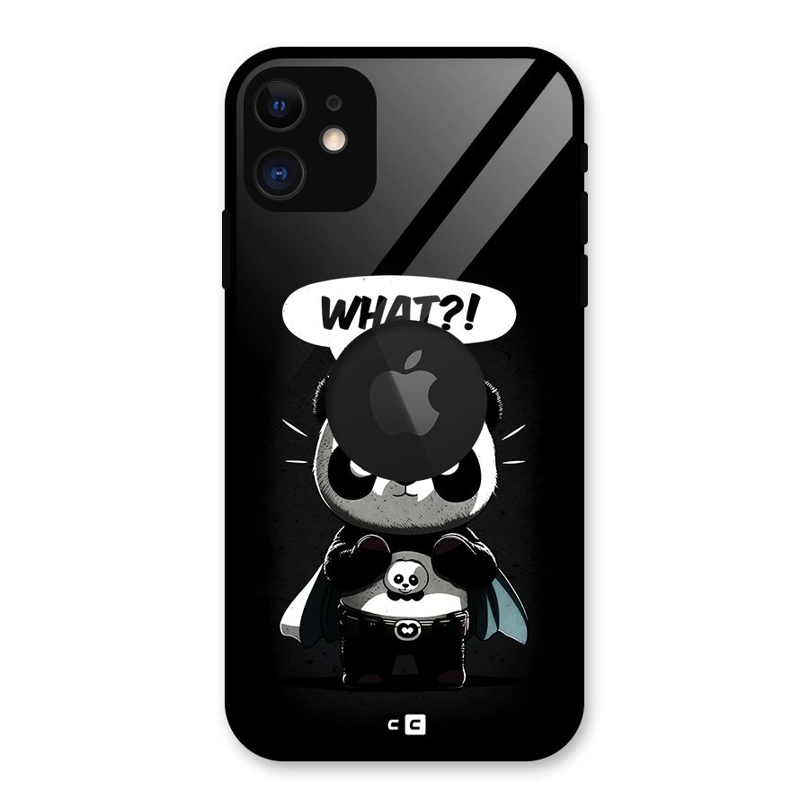Panda What Confused Glass Back Case for iPhone 11 Logo Cut