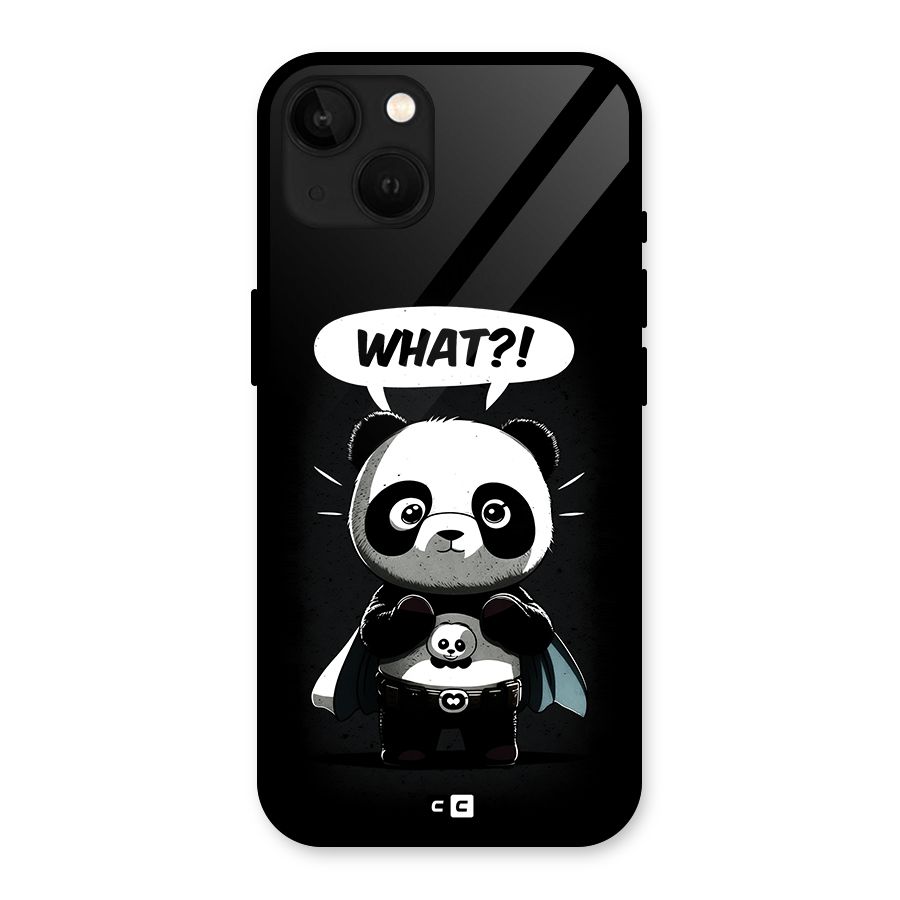 Panda What Confused Glass Back Case for iPhone 13