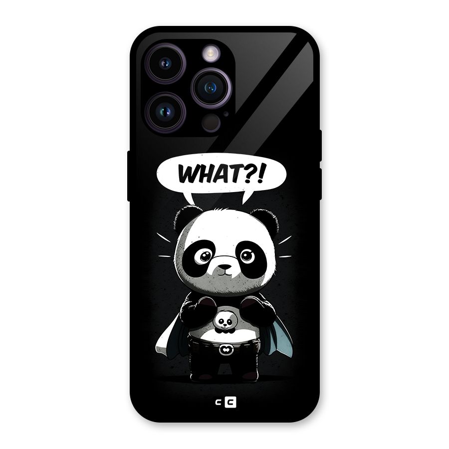 Panda What Confused Glass Back Case for iPhone 14 Pro Max