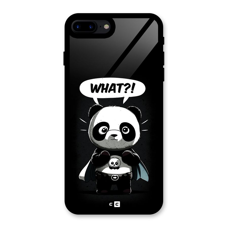 Panda What Confused Glass Back Case for iPhone 8 Plus