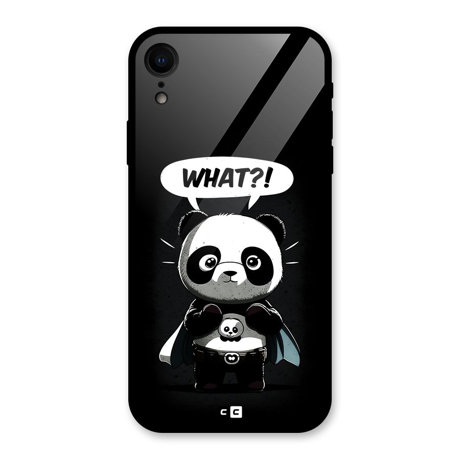 Panda What Confused Glass Back Case for iPhone XR