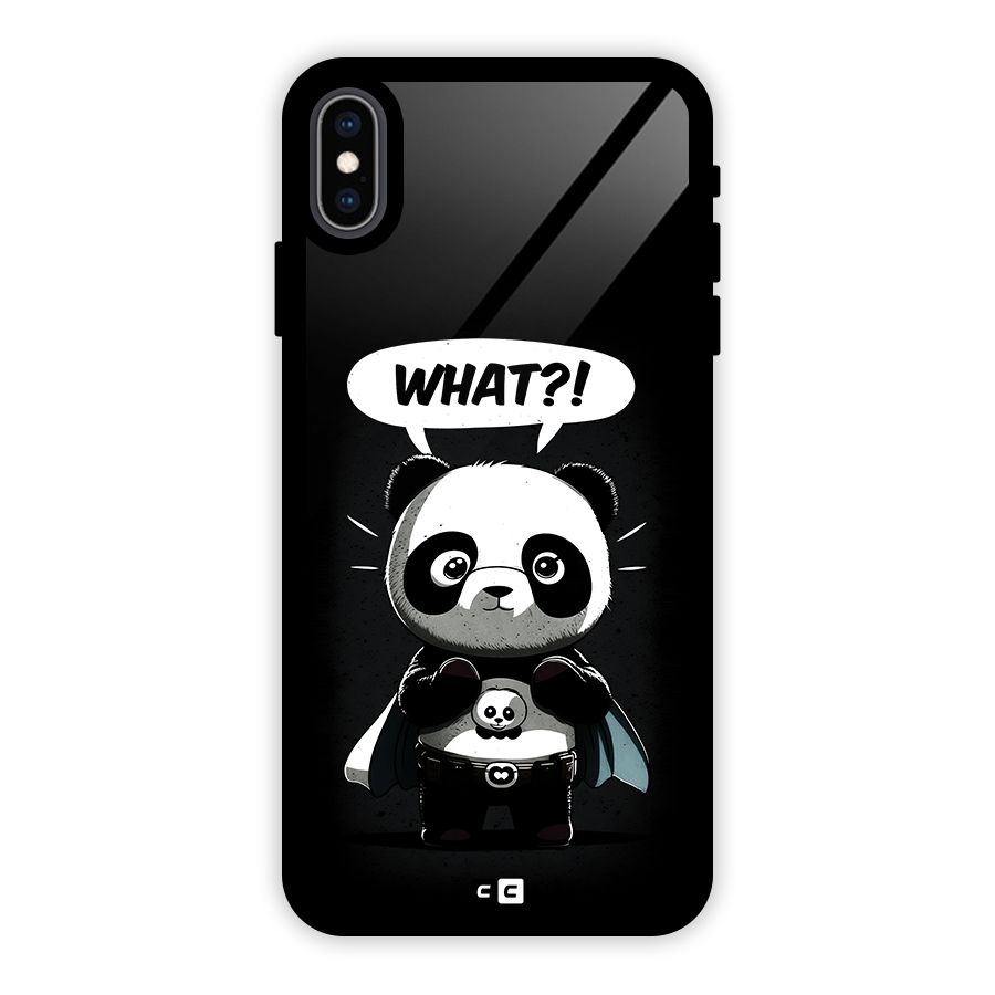 Panda What Confused Glass Back Case for iPhone XS Max