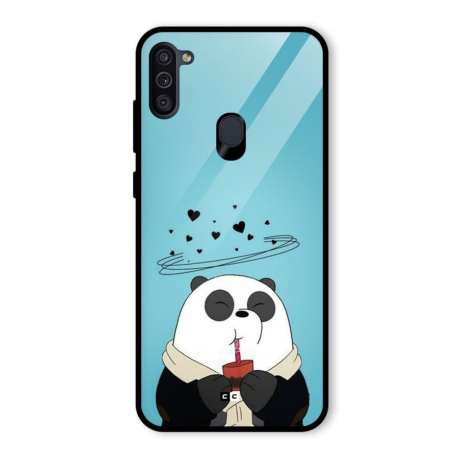 Pandaa Ji Glass Back Case for Galaxy M11