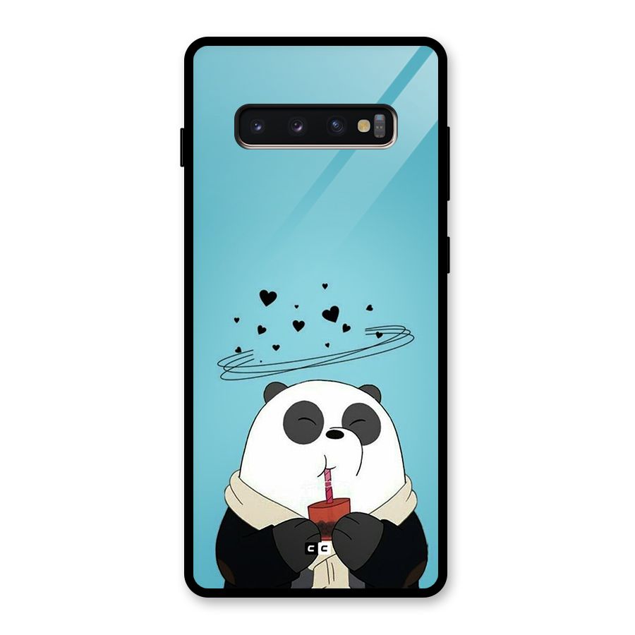 Pandaa Ji Glass Back Case for Galaxy S10 Plus
