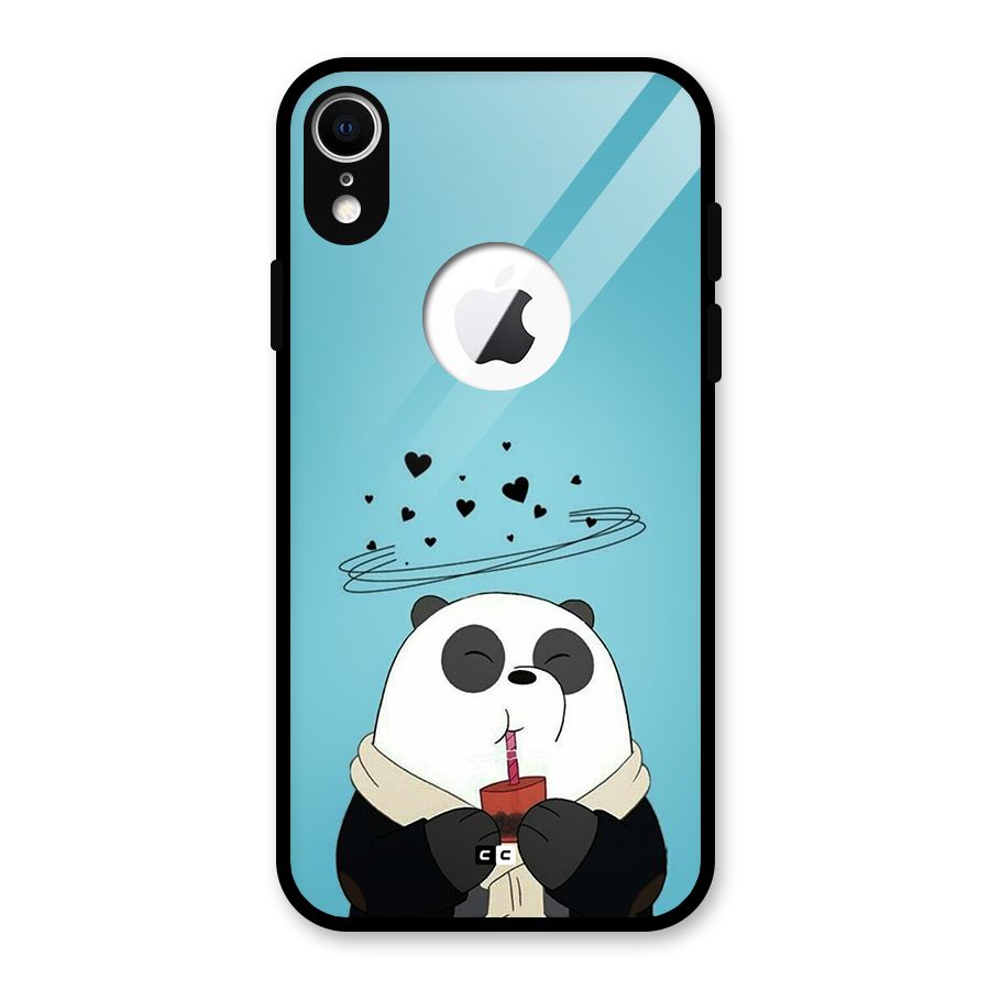 Pandaa Ji Glass Back Case for iPhone XR Logo Cut