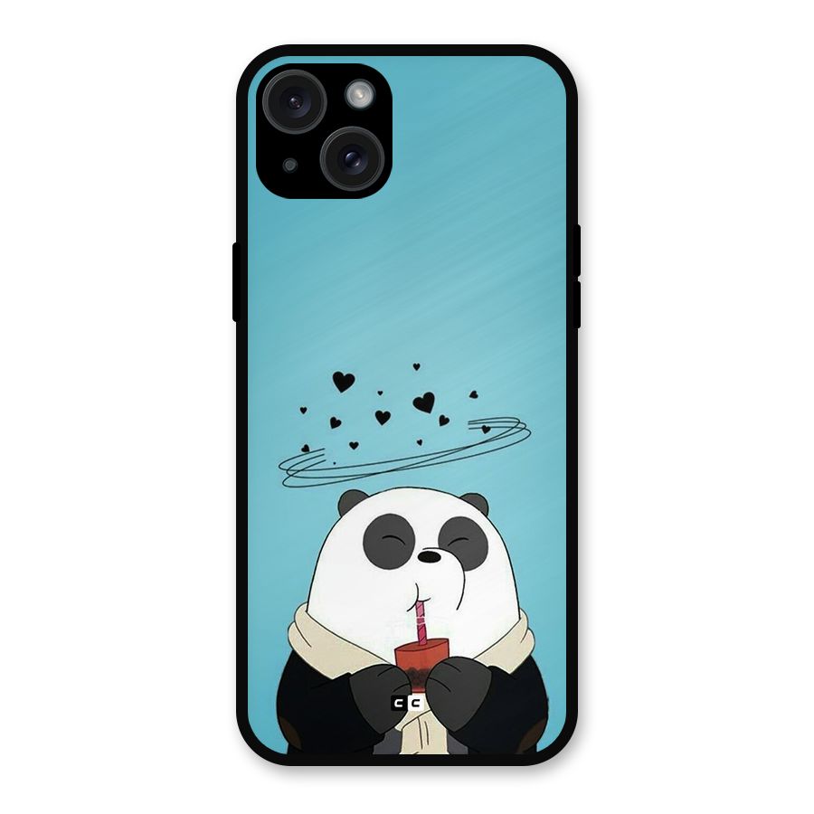 Pandaa Ji Metal Back Case for iPhone 15 Plus