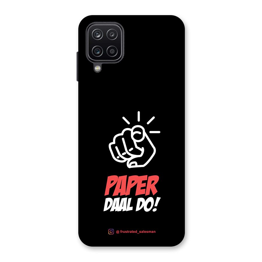 Paper Daal Do Black Back Case for Galaxy A12