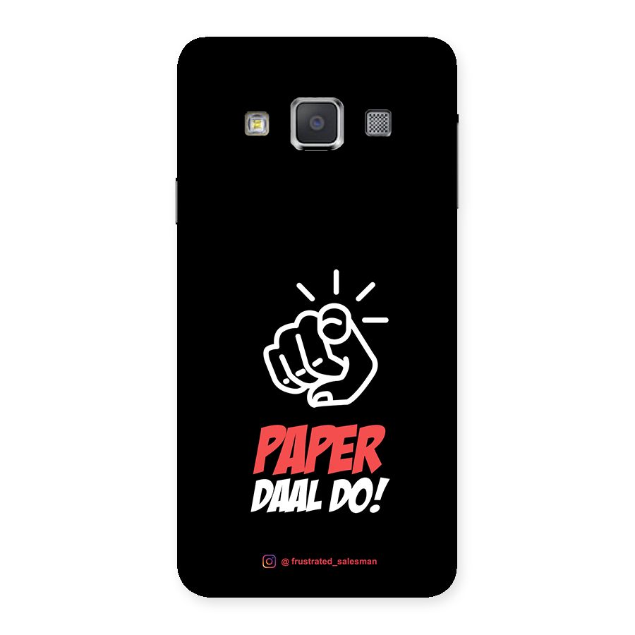 Paper Daal Do Black Back Case for Galaxy A3