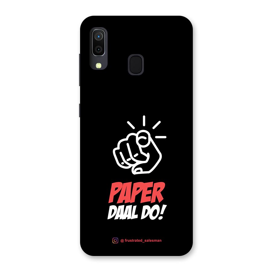 Paper Daal Do Black Back Case for Galaxy A30