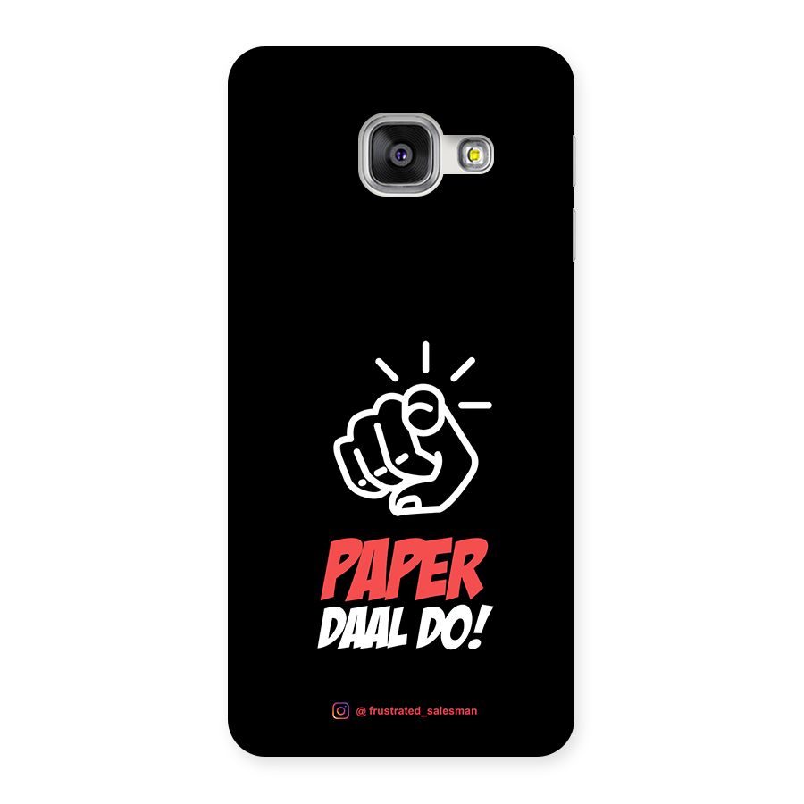 Paper Daal Do Black Back Case for Galaxy A3 2016