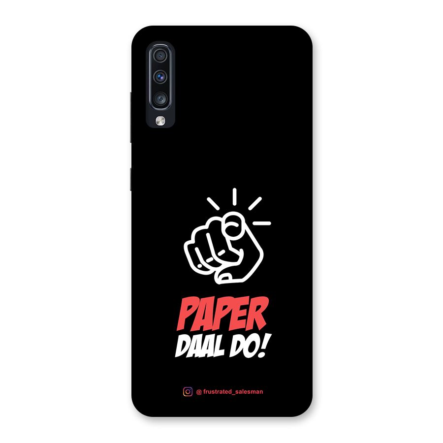 Paper Daal Do Black Back Case for Galaxy A70