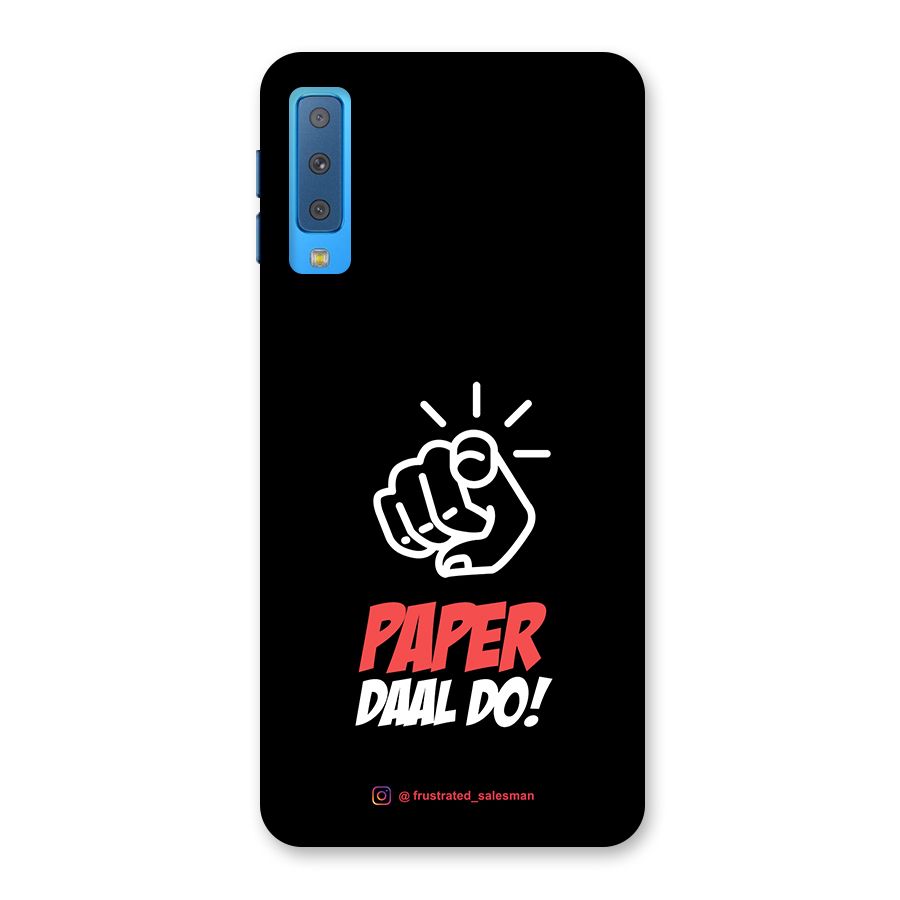 Paper Daal Do Black Back Case for Galaxy A7 (2018)