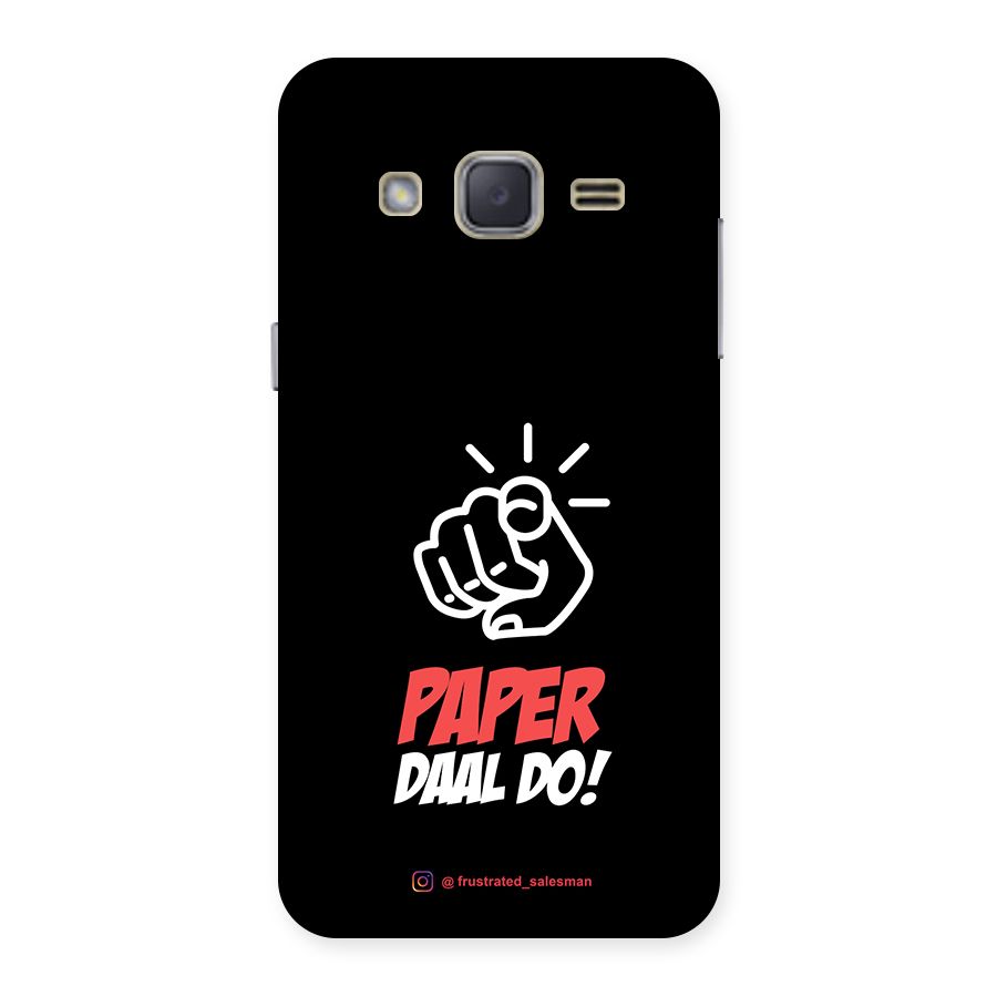 Paper Daal Do Black Back Case for Galaxy J2