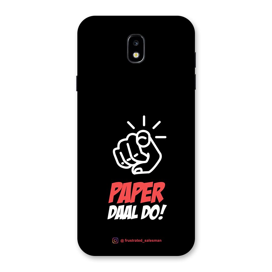 Paper Daal Do Black Back Case for Galaxy J7 Pro