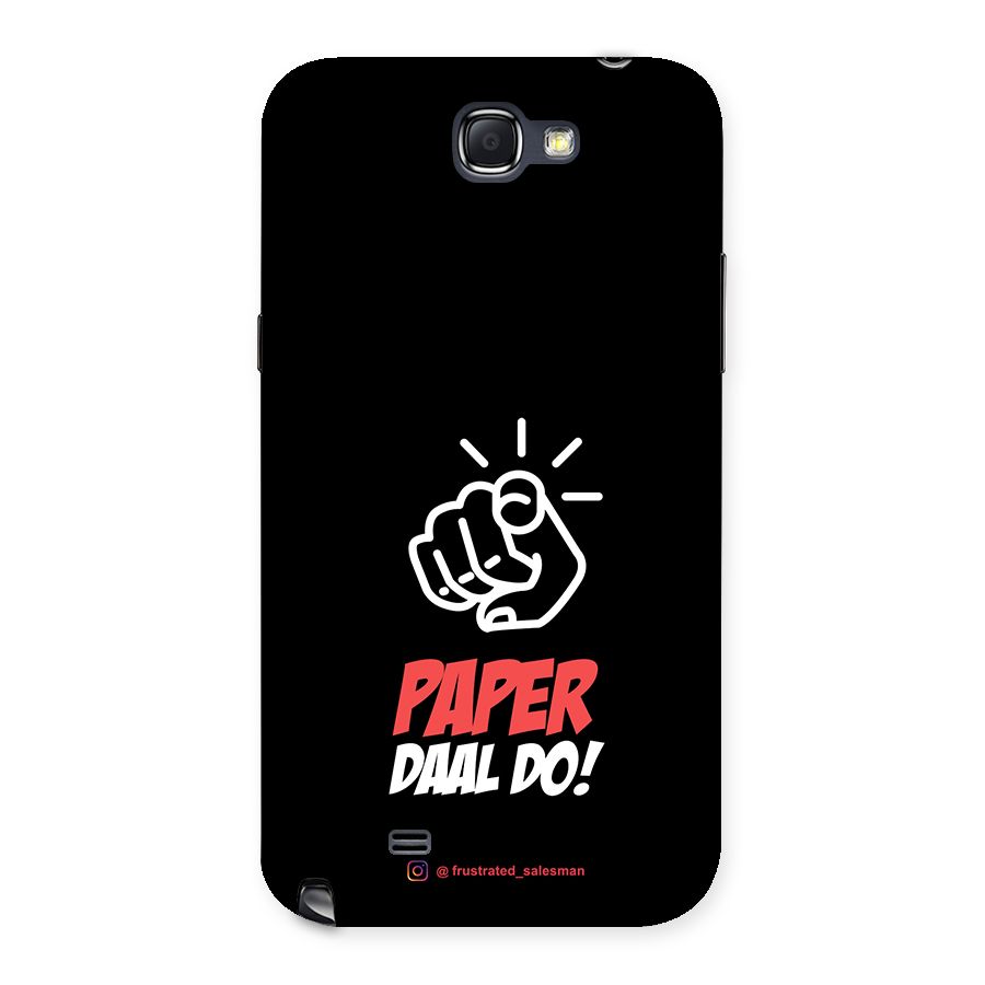 Paper Daal Do Black Back Case for Galaxy Note 2