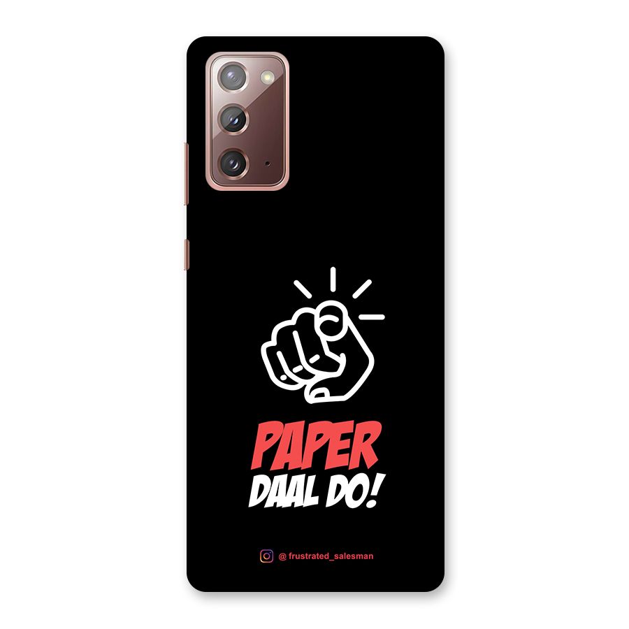 Paper Daal Do Black Back Case for Galaxy Note 20