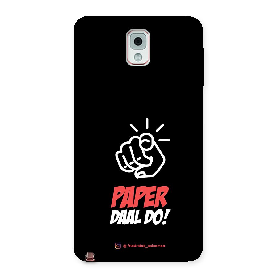 Paper Daal Do Black Back Case for Galaxy Note 3