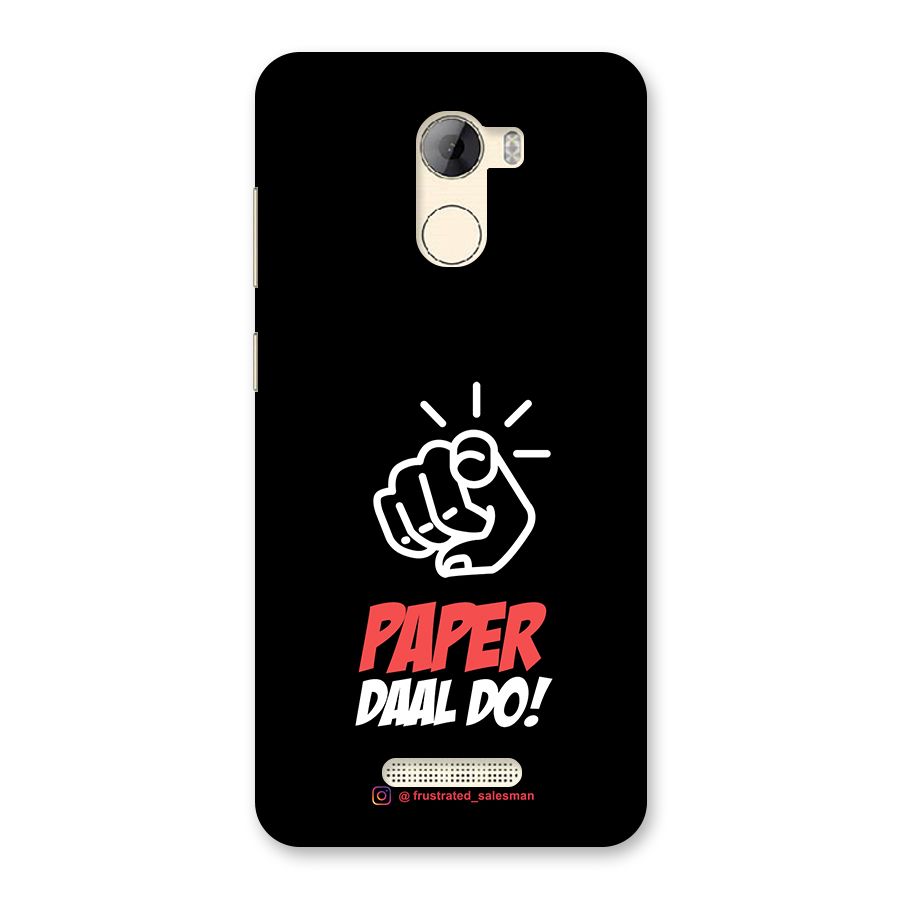 Paper Daal Do Black Back Case for Gionee A1 LIte