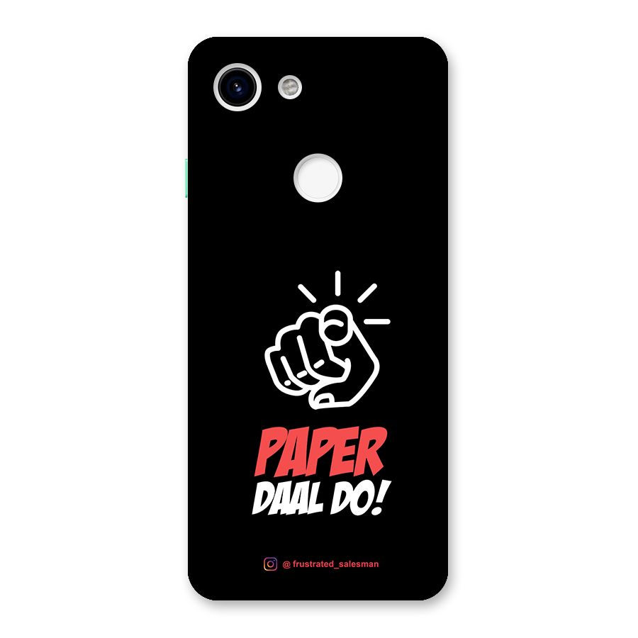 Paper Daal Do Black Back Case for Google Pixel 3