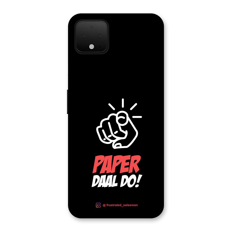 Paper Daal Do Black Back Case for Google Pixel 4 XL