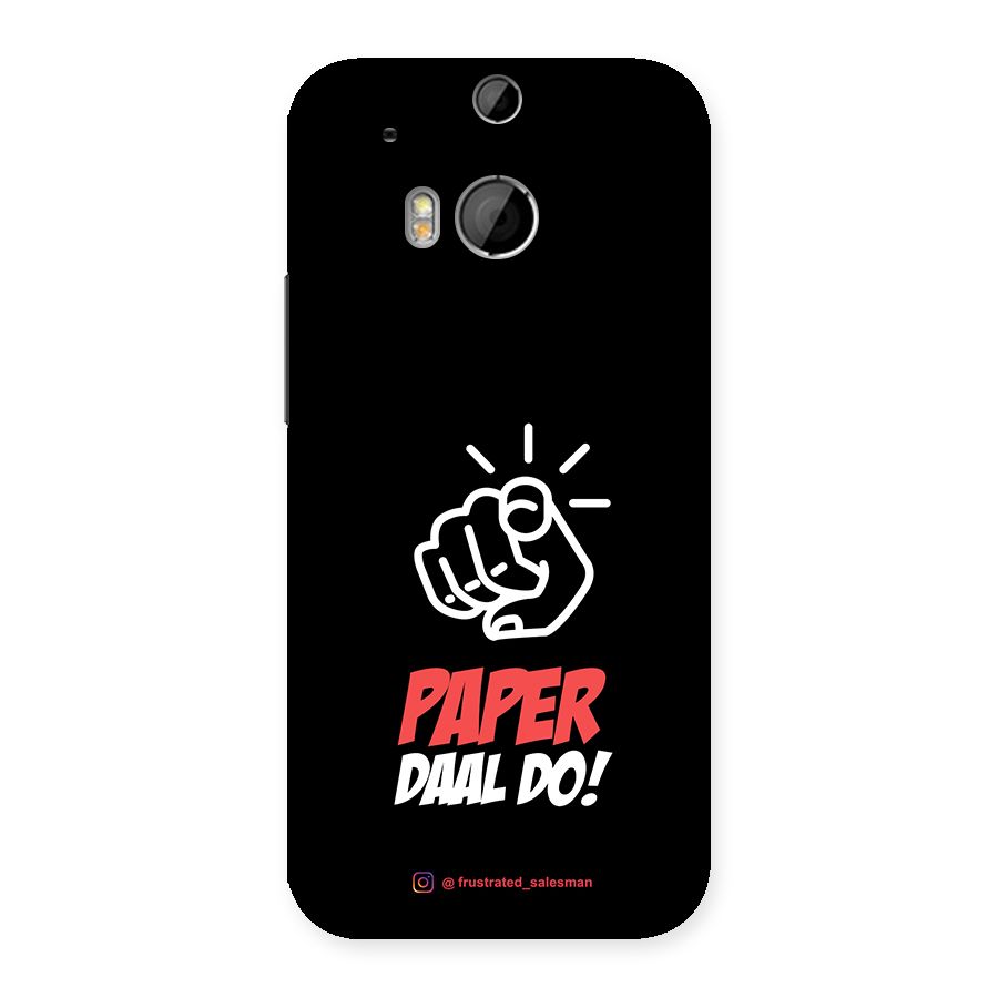 Paper Daal Do Black Back Case for HTC One M8